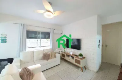 Apartamento à beira mar com 2 dormitórios, 1 vaga - enseada - guarujá/sp