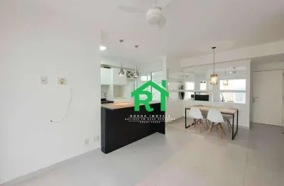 Apartamento com 2 dormitórios, 89 m² - venda por r$ 900.000,00 ou aluguel por r$ 6.500,00/mês - jardim astúrias - guarujá/sp