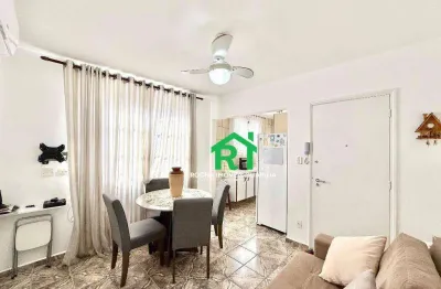 Apartamento com 1 dormitório à venda, 48 m² por r$ 370.000,00 - tombo - guarujá/sp