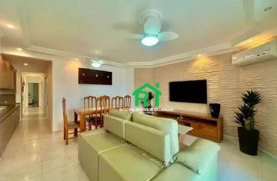 Apartamento com varanda gourmet, 3 dormitórios (2 suítes), 1 vaga, astúrias, guarujá/sp.