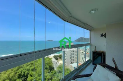 Apartamento à beira mar com 3 quartos (1 suíte), 2 vagas e lazer à venda no tombo, guarujá