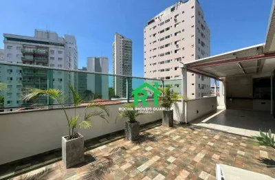 Cobertura com 2 quartos (1 suíte), 2 vagas à venda em jardim astúrias, guarujá