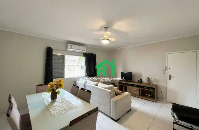 Apartamento à beira mar com 2 quartos (1 suíte), 1 vaga à venda em jardim astúrias, guarujá