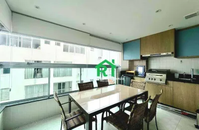 Apartamento à beira com 2 quartos (1 suíte), 2 vagas e lazer à venda em jardim astúrias, guarujá