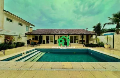 Casa com 4 quartos (4 suítes), 4 vagas, lazer à venda em acapulco, guarujá.