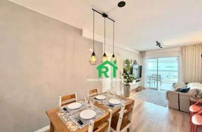 Apartamento beira mar com 2 quartos, 2 vagas e lazer à venda em jardim astúrias, guarujá