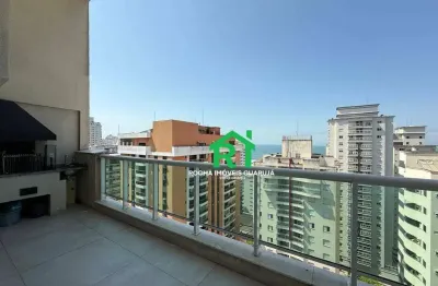 Duplex beira mar à venda com 3 suítes, varanda gourmet e lazer – pitangueiras, guarujá