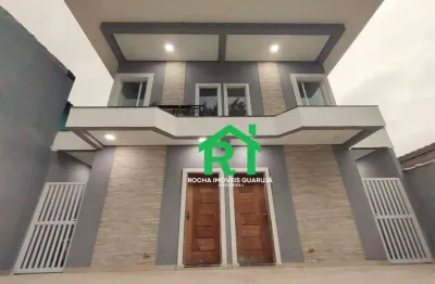 Casa com 2 quartos( 2 suítes) 1 vaga, churrasqueira. à venda em jardim helena maria guarujá/sp