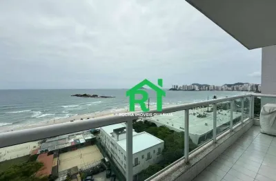Apartamento frente mar com sacada vista mar e 3 dormitórios – pitangueiras, guarujá