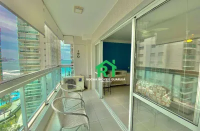 Apartamento com vista mar ,2 quartos e lazer à venda, 78 m² por r$ 790.000 - jardim astúrias - guarujá/sp