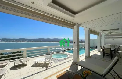 Casa á venda com 4 dormitórios (4 suítes), beira mar, península, enseada, guarujá/sp
