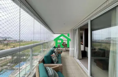 Apartamento frente mar com 3 quartos (3 suítes), 3 vagas e lazer à venda em enseada, guarujá