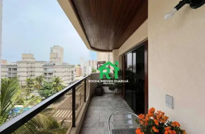 Apartamento à beira mar com 3 quartos (1 suíte), 1 vaga e lazer à venda em enseada, guarujá