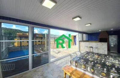 Cobertura com 3 quartos (2 suítes), varanda gourmet, 1 vaga à em enseada guaruja