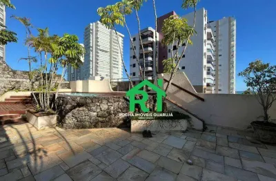 Cobertura à beira mar com 3 quartos (1 suíte), 2 vagas e lazer à venda em enseada, guarujá