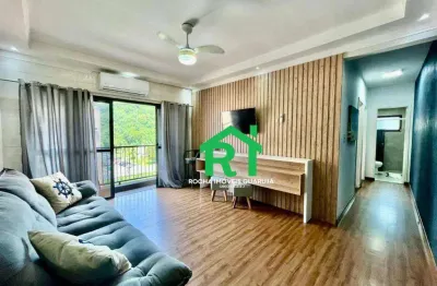 Apartamento com 2 quartos(1 vaga) varanda, lazer à venda em enseada, guarujá