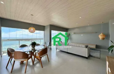 Apartamento frente mar com 3 quartos (3 suítes), 1 vaga, lazer à venda em pitangueiras, guarujá.