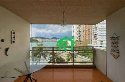 Apartamento frente mar com 2 quartos (1 suíte), 1 vaga e lazer à venda em jardim astúrias, guarujá