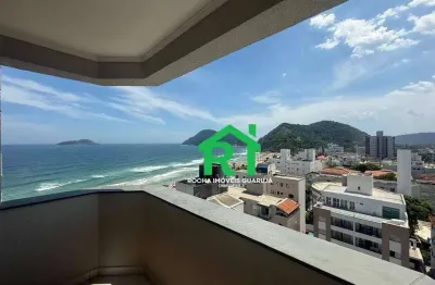 Apartamento reformado frente mar com vista na praia do tombo – guarujá
