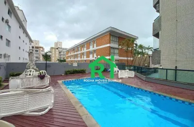Apartamento à beira mar com 2 Quartos com varanda, 1 vaga - Enseada - Guarujá/SP