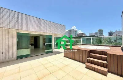 Cobertura com 3 quartos, 1 suíte, 2 vagas e lazer à venda no Tombo, Guarujá