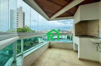 Apartamento com 3 Quartos (2 Suítes),2 vagas e lazer, à venda na Praia do Tombo, Guarujá.