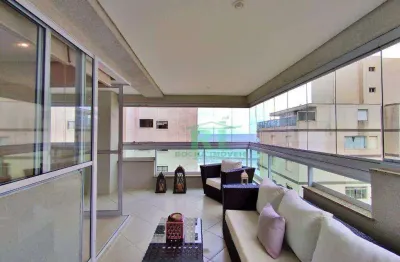 Apartamento vista mar, varanda gourmet, 3 suítes, 2 vagas, lazer, jardim astúrias, guarujá/sp