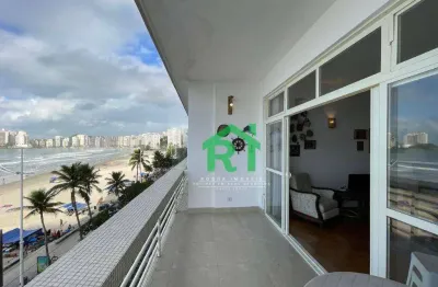 Apartamento frente mar, 2 dormitórios, 1 vaga, - pitangueiras - guarujá/sp