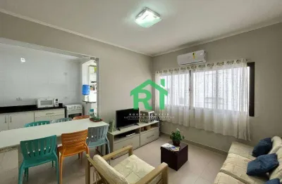 Apartamento à beira mar com 2 quartos, 1 vaga à venda no tombo, guarujá