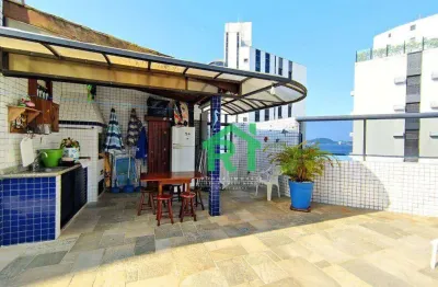 Cobertura com 3 dormitórios à venda, 160 m² por r$ 1.200.000,00 - jardim astúrias - guarujá/sp