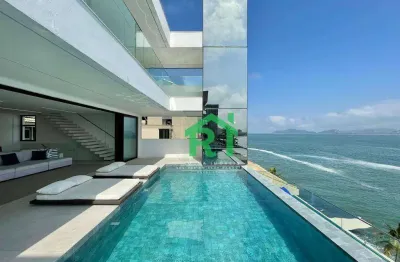 Casa à venda, 1000 m² por r$ 13.000.000,00 - península - guarujá/sp