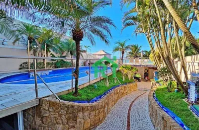 Casa com 6 dormitórios à venda, 460 m² por r$ 4.500.000,00 - tombo - guarujá/sp