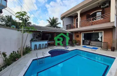 Casa com 4 dormitórios à venda, 309 m² por r$ 1.600.000,00 - balneário praia do pernambuco - guarujá/sp