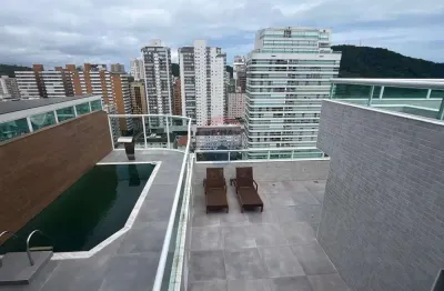 Cobertura  duplex de frente para o mar com piscina a venda no canto do forte com 3 suites e 3 vagas de garagem praia grande sp