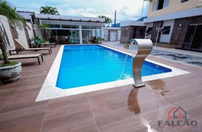 Casa com 5 quartos à venda na das palmas, 144, balneário flórida, praia grande por r$ 3.500.000