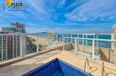 Cobertura duplex com 3 dormitórios à venda, 192 m² por r$ 2.299.000 - aviação - praia grande/sp