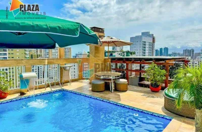 Cobertura com 3 dormitórios à venda, 235 m² por R$ 2.499.000,00 - Canto do Forte - Praia Grande/SP