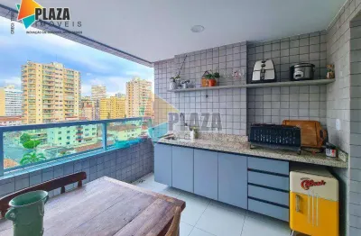 Apartamento mobiliado 2 dormitórios com 2 suítes  à venda, 103 m² por R$ 649.000 - cidade ocian - Praia Grande/SP