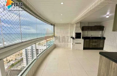 Apartamento com 3 dormitórios para alugar, 196 m² por R$ 7.000,00/mês - Aviação - Praia Grande/SP