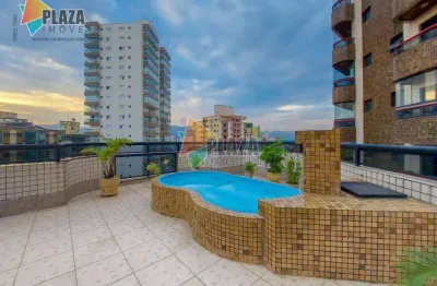 Cobertura à venda, 190 m² por r$ 798.000,00 - tupi - praia grande/sp
