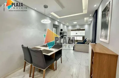 Apartamento com 2 dormitórios para alugar, 70 m² por r$ 4.500,00/mês - boqueirão - praia grande/sp