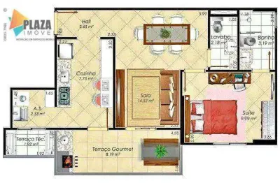 Apartamento à venda, 59 m² por r$ 479.990,00 - aviação - praia grande/sp