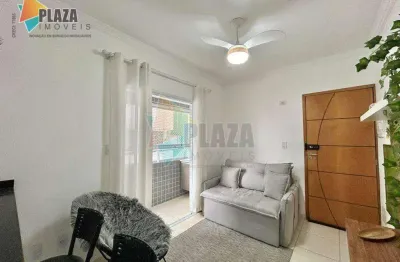 Apartamento com 1 dormitório para alugar, 40 m² por r$ 3.000,00/mês - boqueirão - praia grande/sp