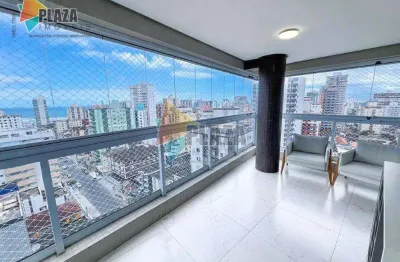 Apartamento 3 dormitórios com 3 suítes à venda, 148 m² por r$ 1.590.000 - vila guilhermina - praia grande/sp