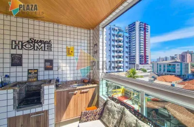 Apartamento 2 dormitórios com 1 suíte à venda, 88 m² por r$ 540.000 - vila assunção - praia grande/sp