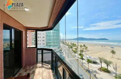 Apartamento com 3 dormitórios para alugar, 133 m² por r$ 6.000,00/mês - vila guilhermina - praia grande/sp