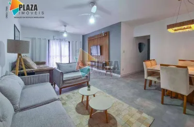 Apartamento 3 dormitórios com 2 suítes para alugar, 126 m² por r$ 6.000/mês - canto do forte - praia grande/sp