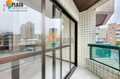 Apartamento 3 dormitórios com 1 suíte  para alugar, 107 m² por r$ 3.500/mês - canto do forte - praia grande/sp