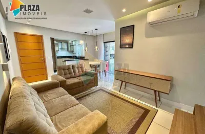 Apartamento com 3 dormitórios para alugar, 112 m² por r$ 6.500,00/mês - vila guilhermina - praia grande/sp