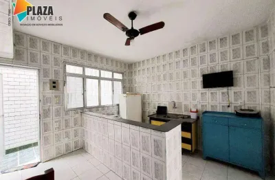 Kitnet para locação no canto do forte, praia grande-sp, r$ 1.400,00 p/mês